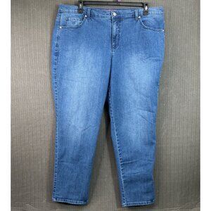 Gloria Vanderbilt Amanda Womens Size 18W Blue High-Rise Slim Fit Denim Jeans